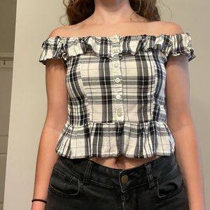 Plaid crop top
